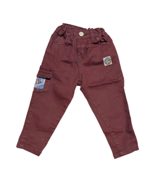 PANTALON GABARDINA BORDO